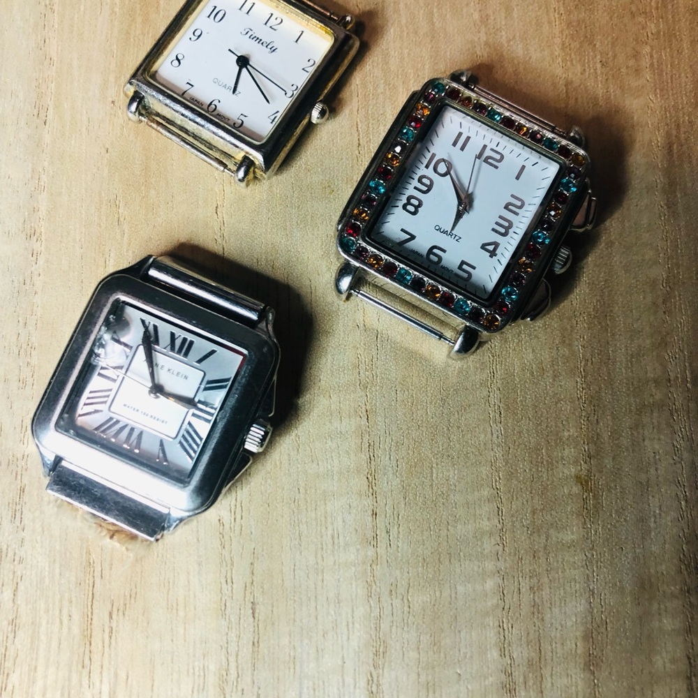 Silver Square Quartz Watch Face - Unbranded